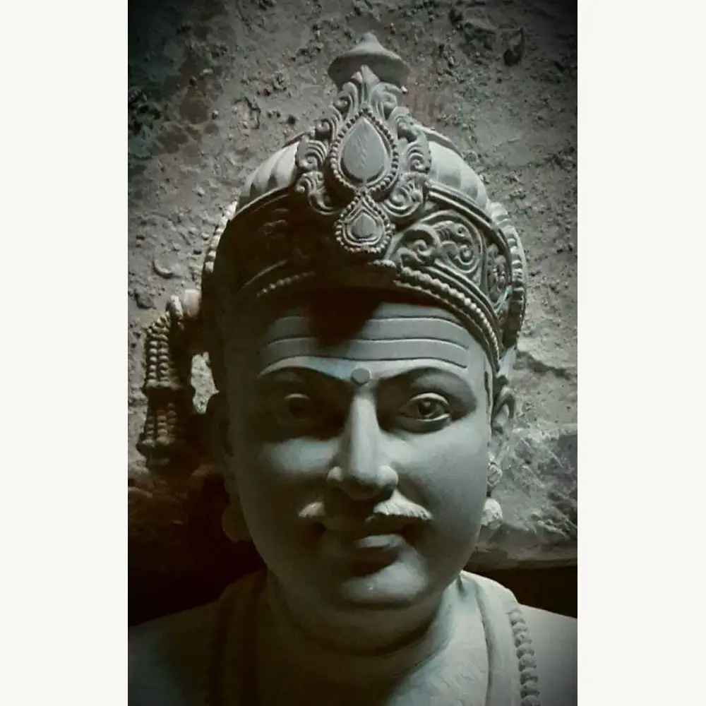 Basavanna portrait statue example carved in stone