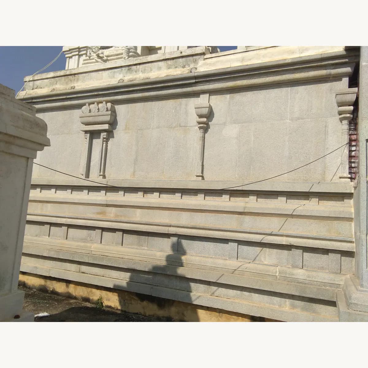 Traditional temple stone architecture carved in Shivarapatna